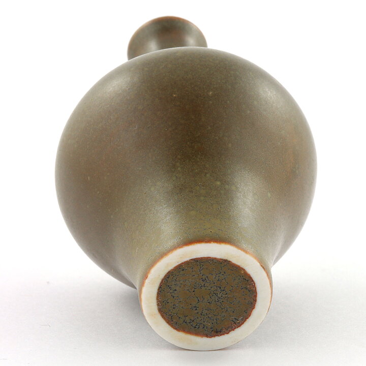 アンニッキ・ホヴィサーリ アラビア社 モスグリーンの花瓶 Vase  1960年代  10cm