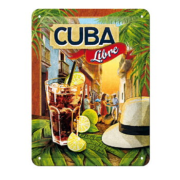Cuba Libre Bar. Metallskylt. (15x20)