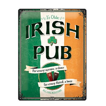 Ye Olde Irish Pub. Metallskylt. (30x40cm)