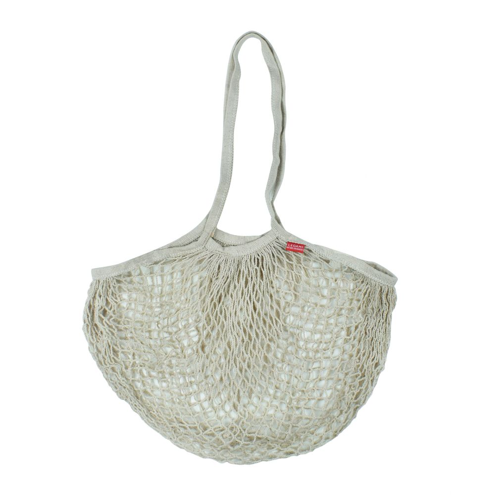 Netpose af bomuld, beige 