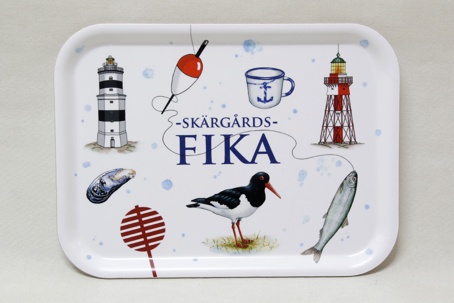 Bricka Skärgårds Fika 27x20 cm