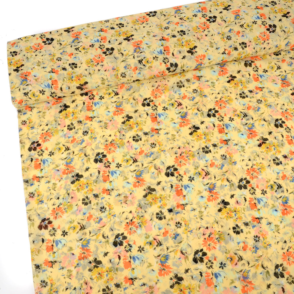 CHIFFON -  FLORALS YELLOW - 2