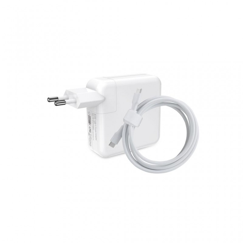 Universell datorladdare 87W USB-C & 2m USB C Kabel – Vit