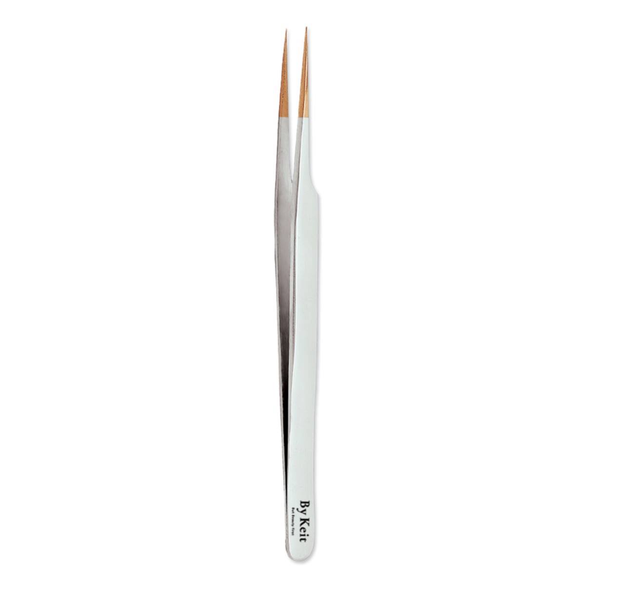 Fine point tweezers with white handle