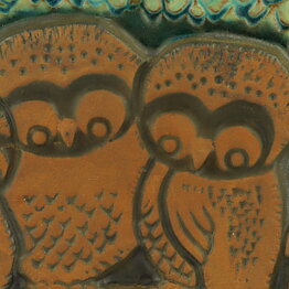 Norrmans社  心温めるフクロウの 陶板   27cm 1960年代