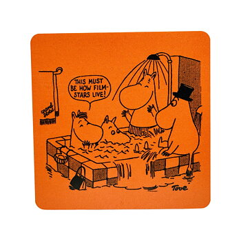 Moomin Glass coaster, Filmstars Orange