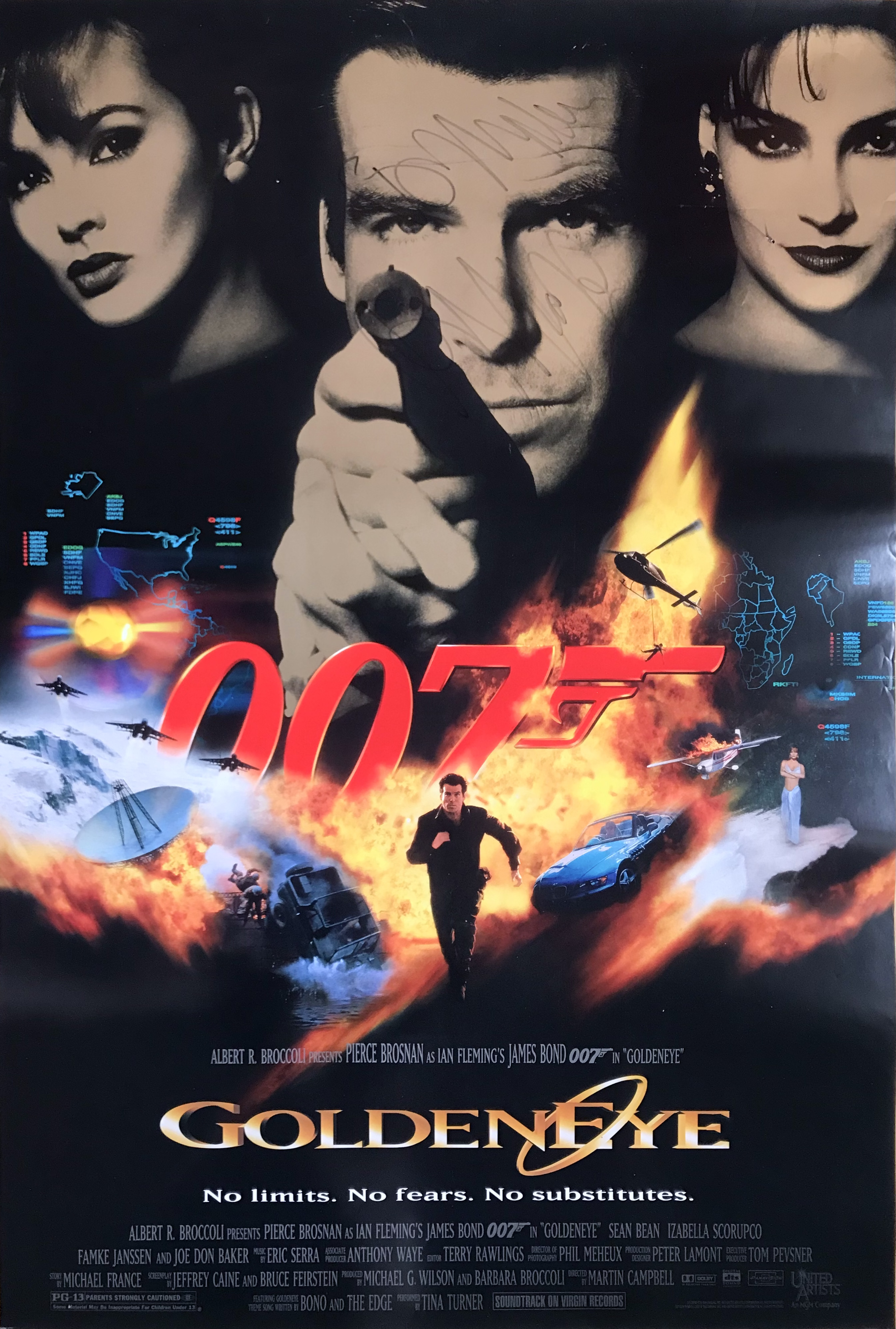 JAMES BOND OO7 - GOLDENEYE (1995) Autograf PIERCE BROSNAN
