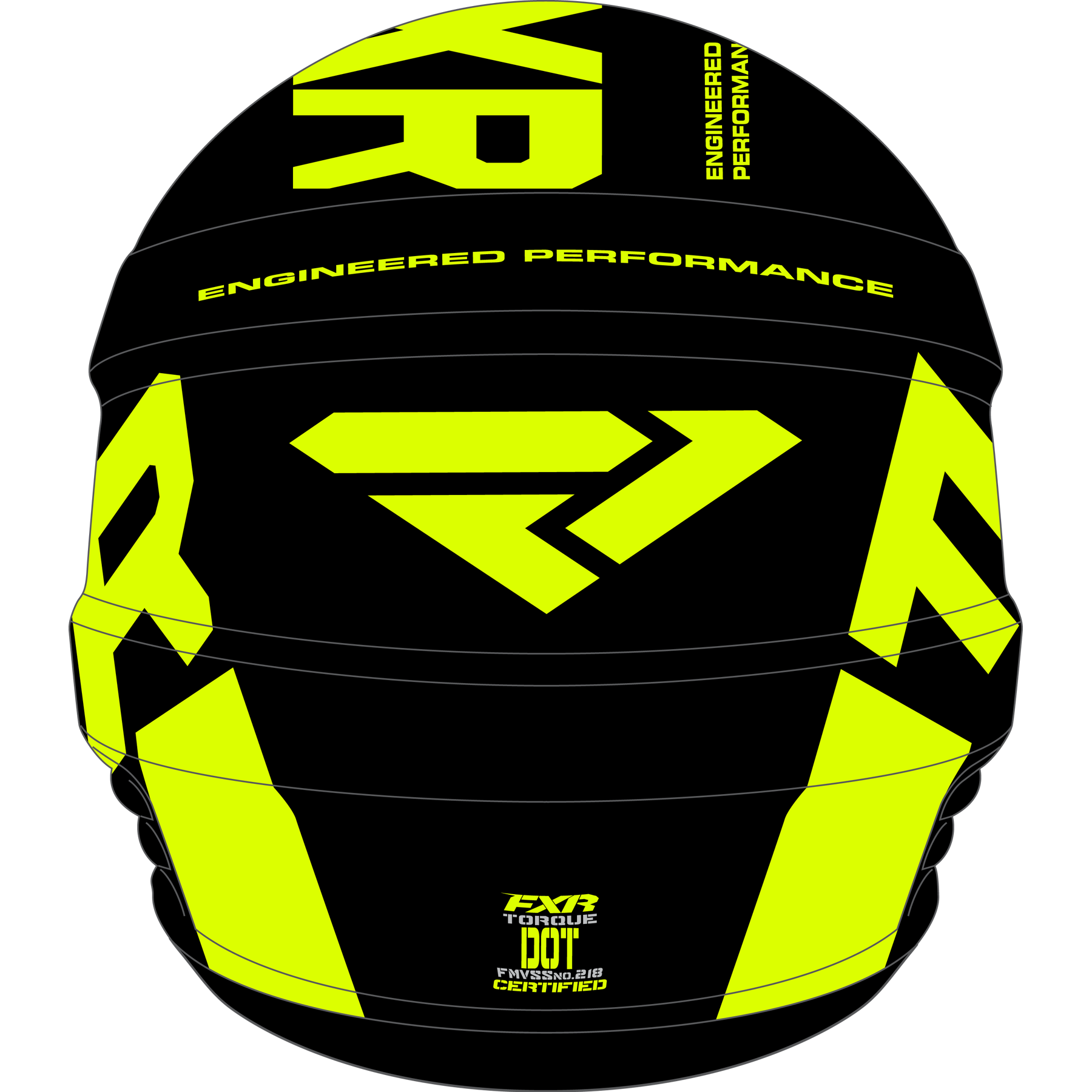 Torque Team Helmet Black/Hi Vis - 5