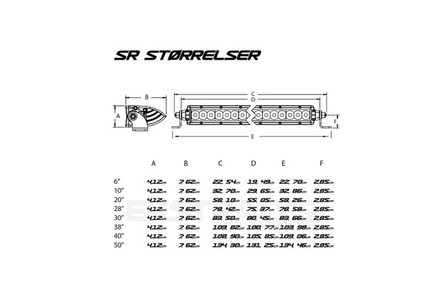 Rigid SR20 Kombo LED fjernlys, godkjent fjernlys, 7500 lumen, Kombinert lysbilde. - 3
