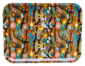 Stig Lindberg Bricka 43x33 cm - Melodi Orange