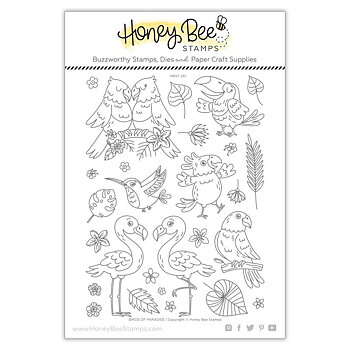 HONEY BEE STAMPS - Birds of Paradise | 6x8 Stamp & Die Set