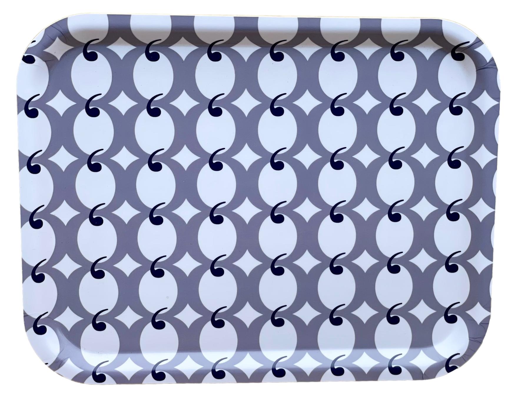 Stig Lindberg Bricka 36x28 cm - Rings and drops