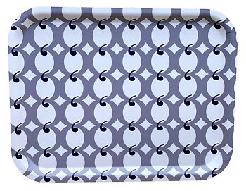 Stig Lindberg Bricka 36x28 cm - Rings and drops