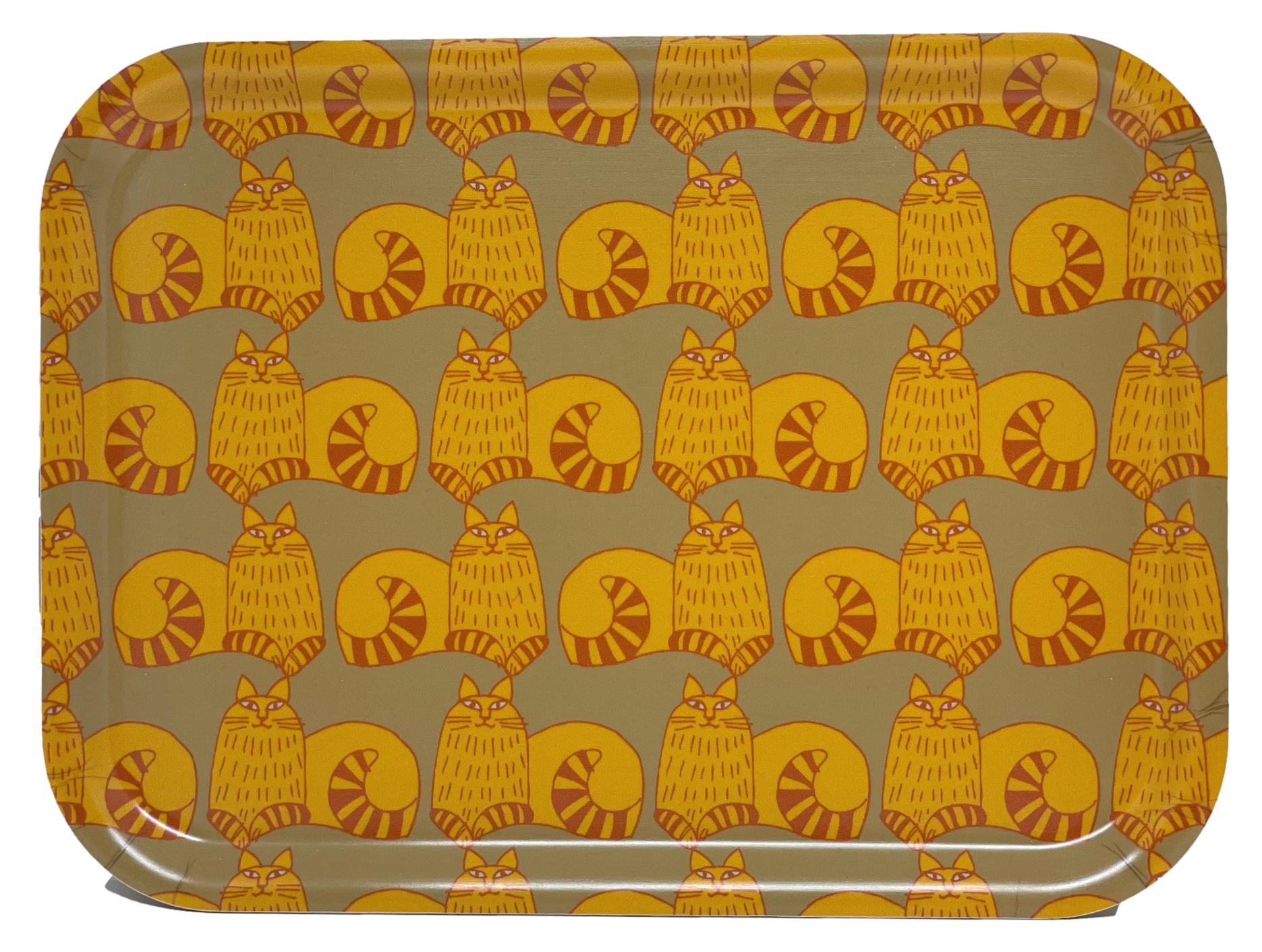 Lisa Larson Bricka 27x20 cm - Maj, gula katter