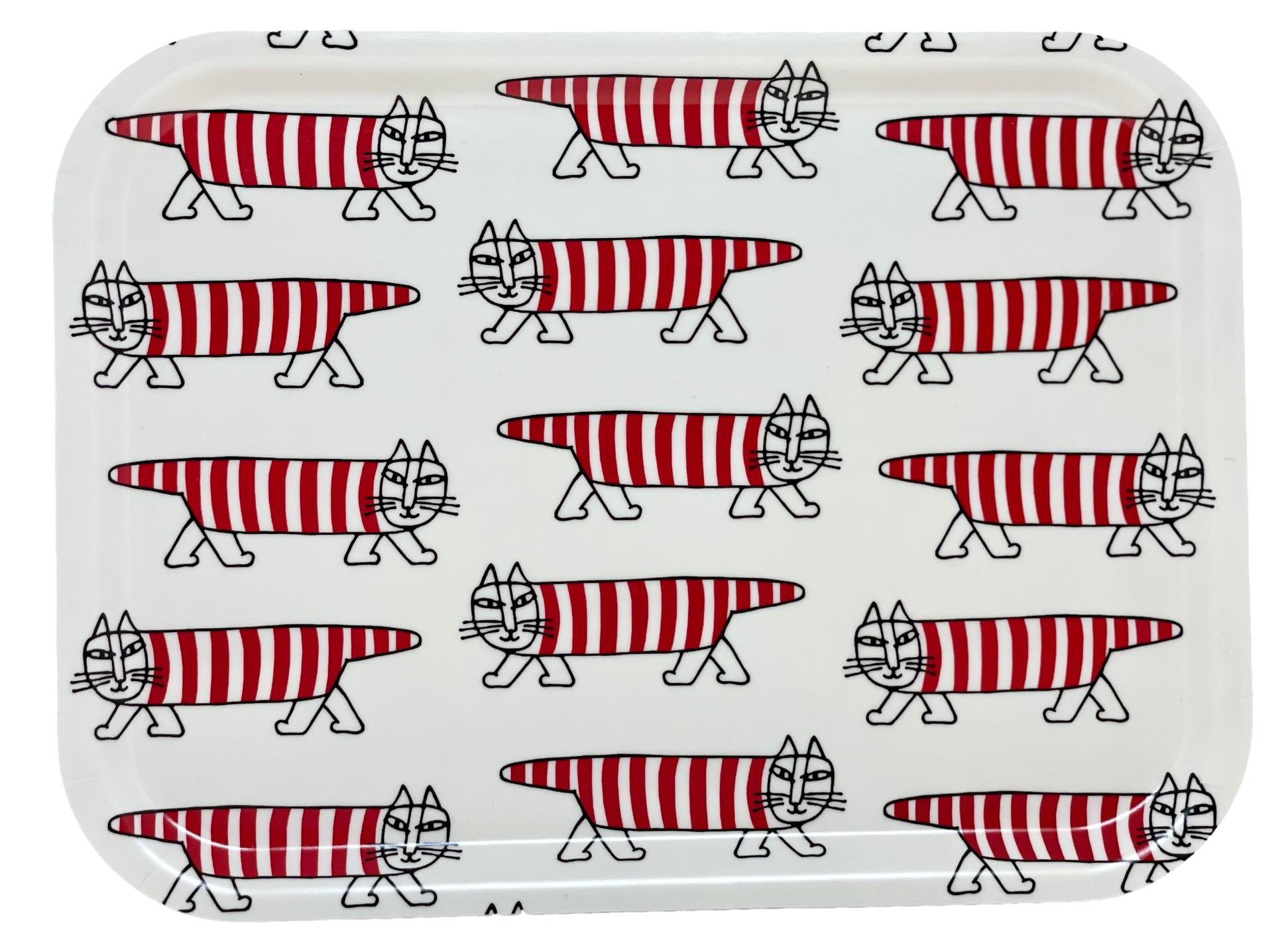 Lisa Larson Bricka 27x20 cm - Mikey Pattern Vit