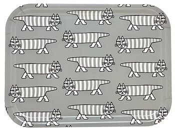 Lisa Larson Bricka 27x20 cm - Mikey Pattern Grå