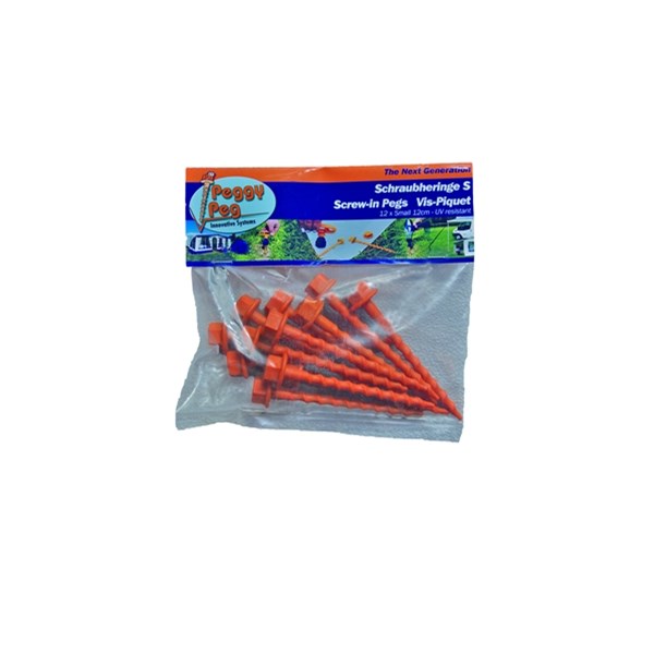 Markskruv, Peggy Peg 12 cm, 12-pack