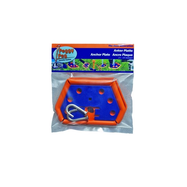 Fästplatta, med krok, Peggy Peg, 2-pack