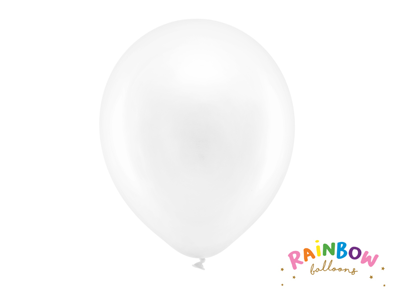 BALLONGER | 10-pack | Vit metallic