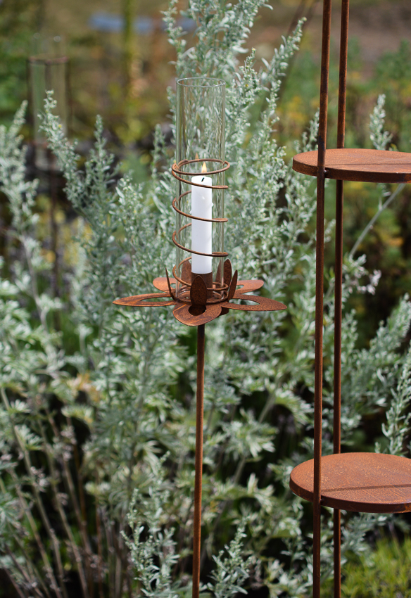 Shelf with 3 shelves - Garden shelf - Rust - 139 cm - 5