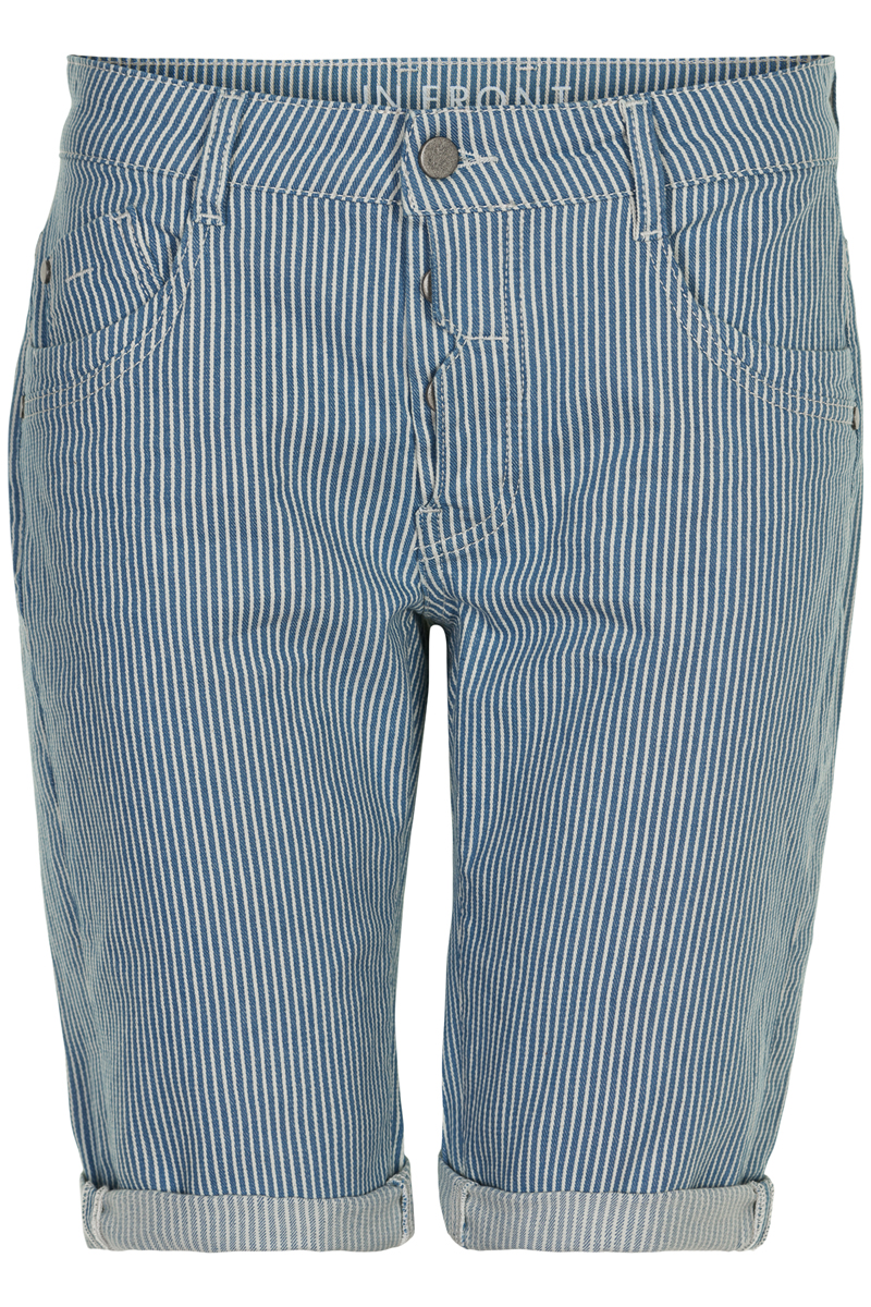 In Front - Fina Shorts Light Blue Stripes - 2