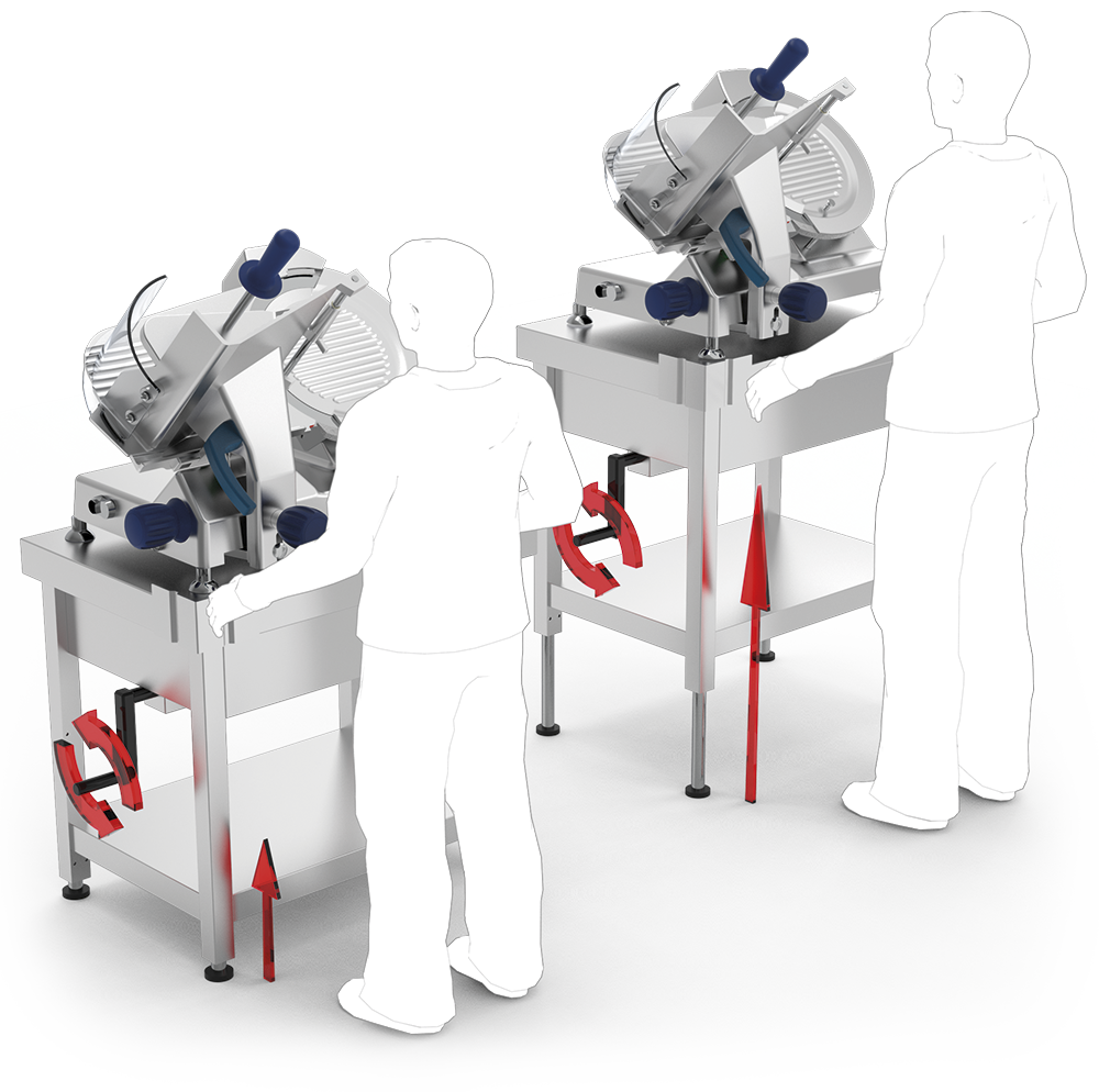 Stainless steel table with lifting system - 3
