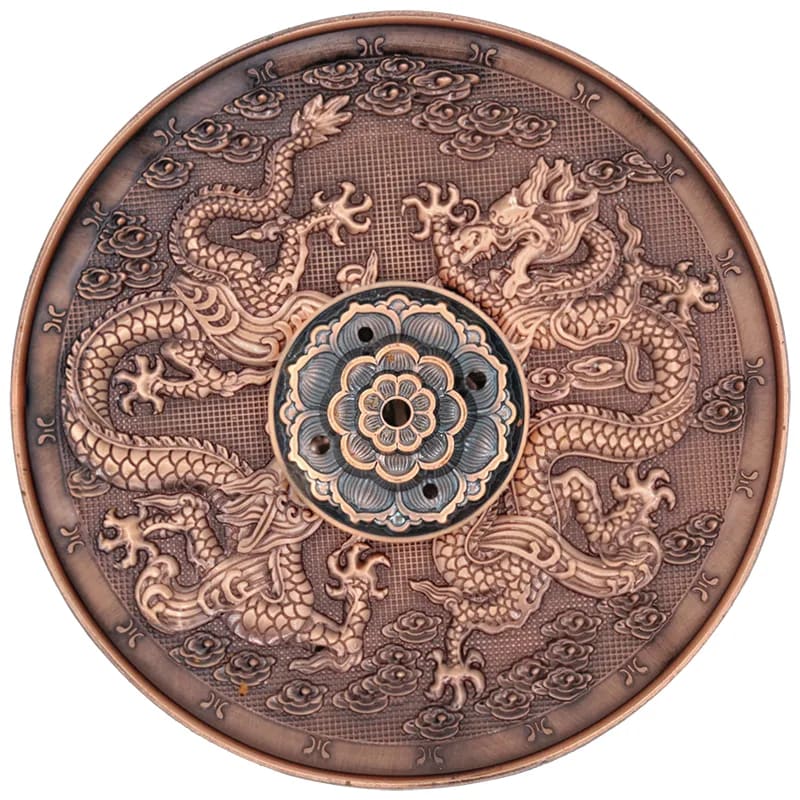 Rökelse Hållare - Koppar Drake Disk - 2