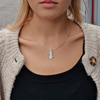 Kelim Blossom halsband silver