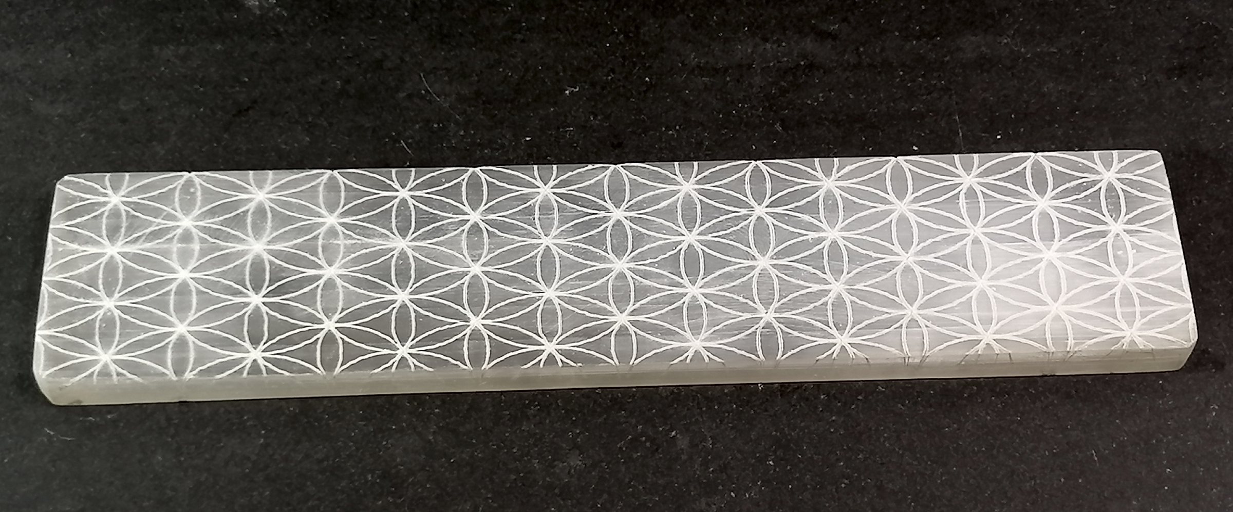 Livets Blomma Selenit laddningsplatta  - 18x4cm - 2