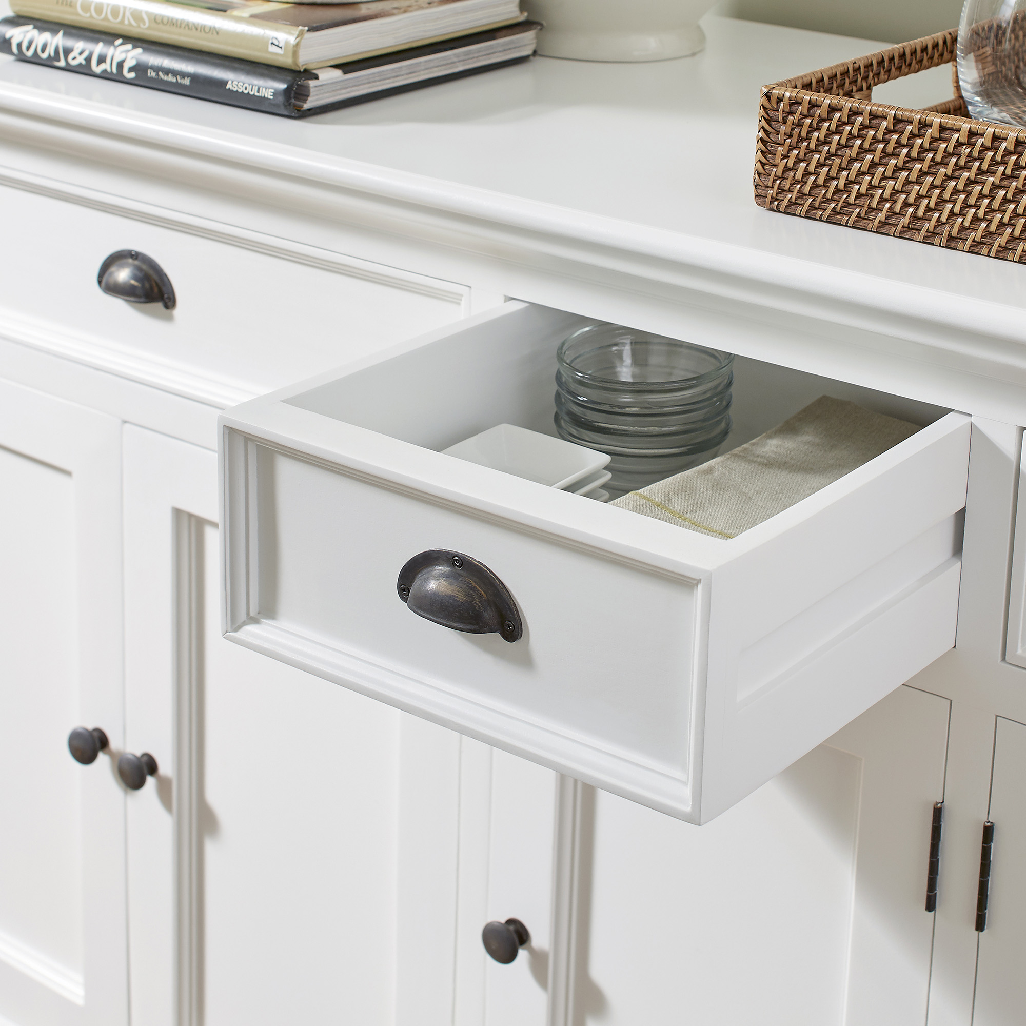 Sideboard - Cabinet with doors - White - 180x85 cm - 3
