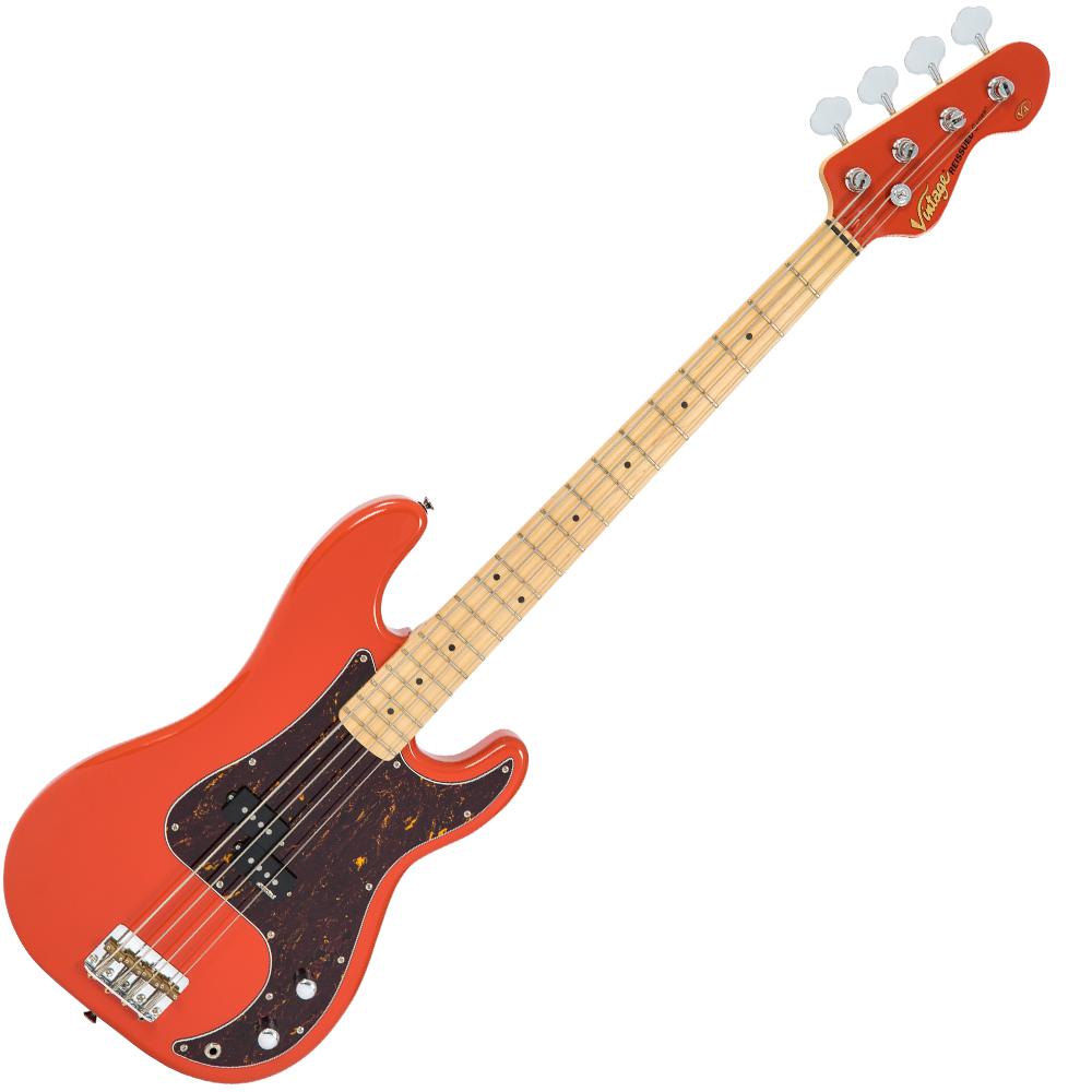 Vintage V4 Reissued Bass Firenza Red