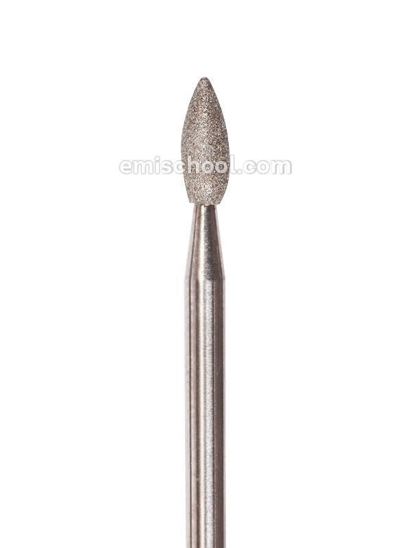 Drop-shaped diamond coated rotary file 2,7 mm, Fine abrasiveness