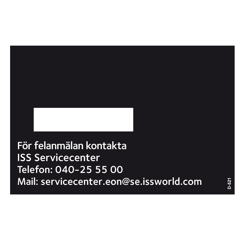 EON.Felanmälandekal till ny version (2020) id nummer dekal.