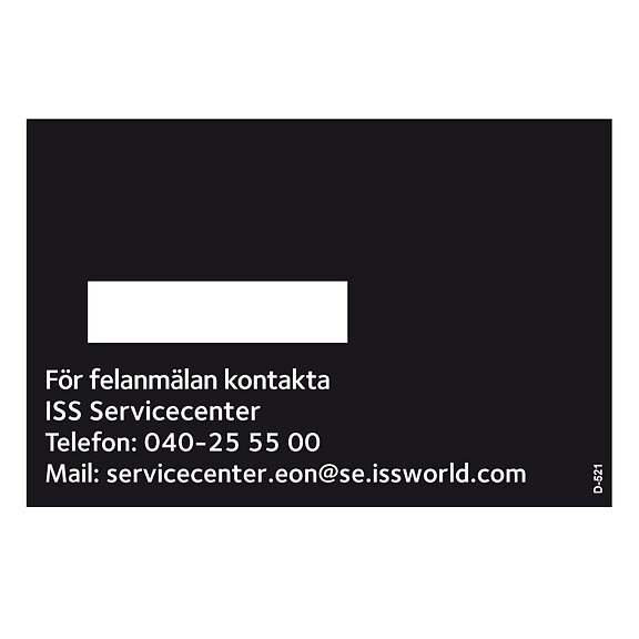 EON.Felanmälandekal till ny version (2020) id nummer dekal.