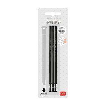 Erasable : Refill till gelpennor från Legami i 3-pack - Svart bläck