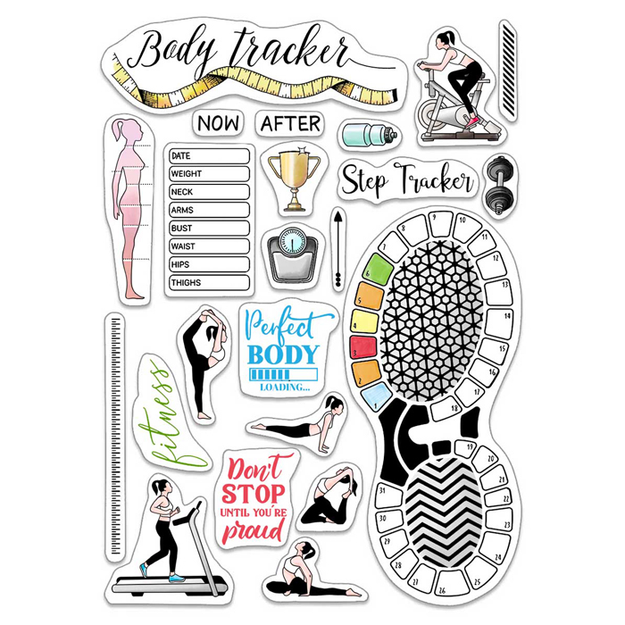 Ciao Bella - BuJo Fitness - Clearstamps set 6x8"