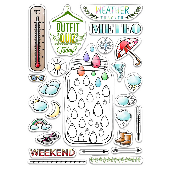 Ciao Bella - BuJo Weather - Clearstamps set 6x8"