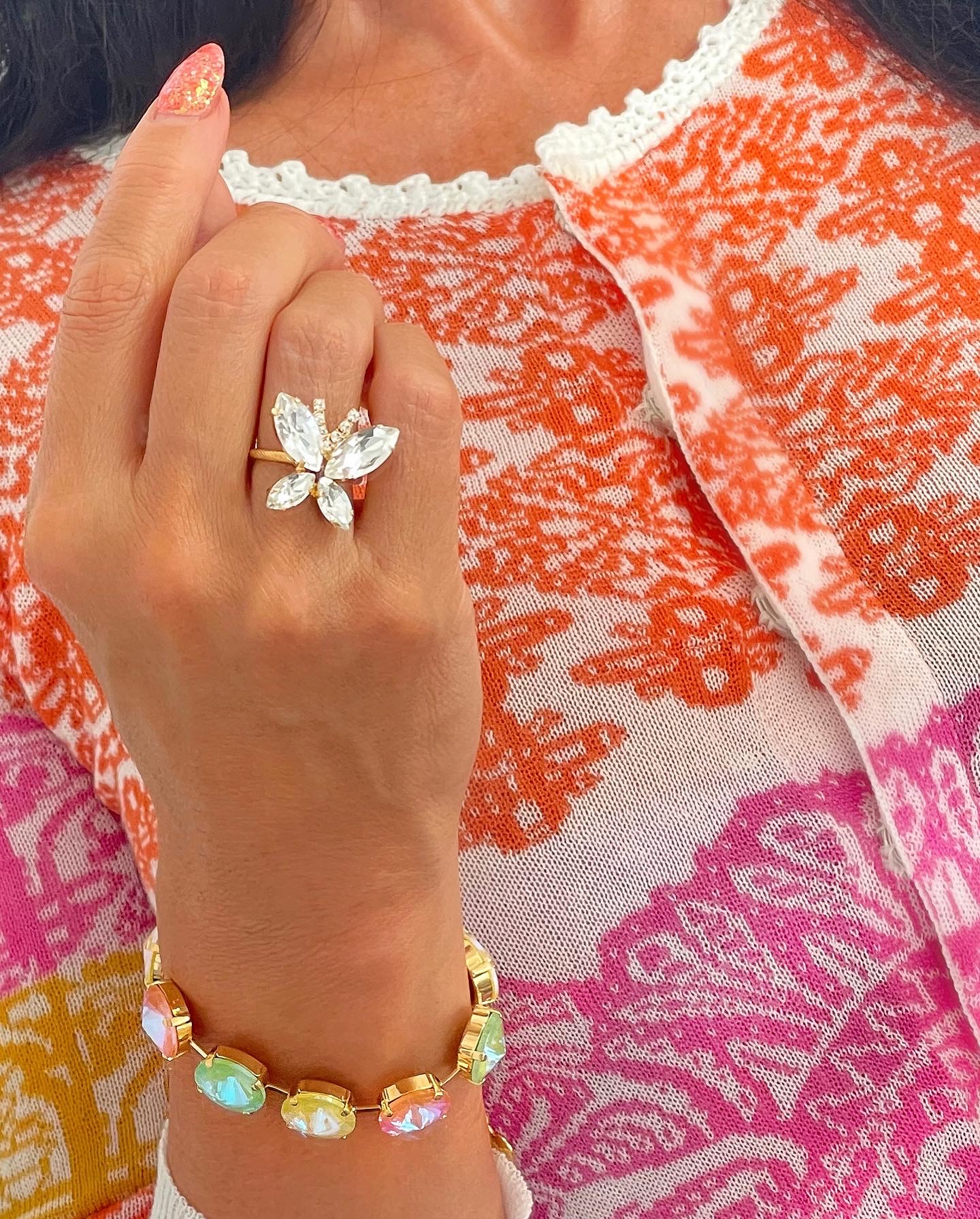 Ring Butterfly Clear Gold - 3