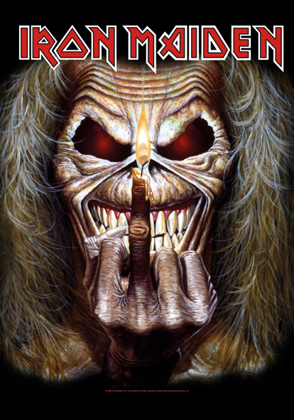 IRON MAIDEN Eddie Candle Finger Bandana – 100% Baumwolle