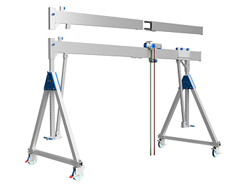 Bockkran 1000 kg Flyttbar i aluminium