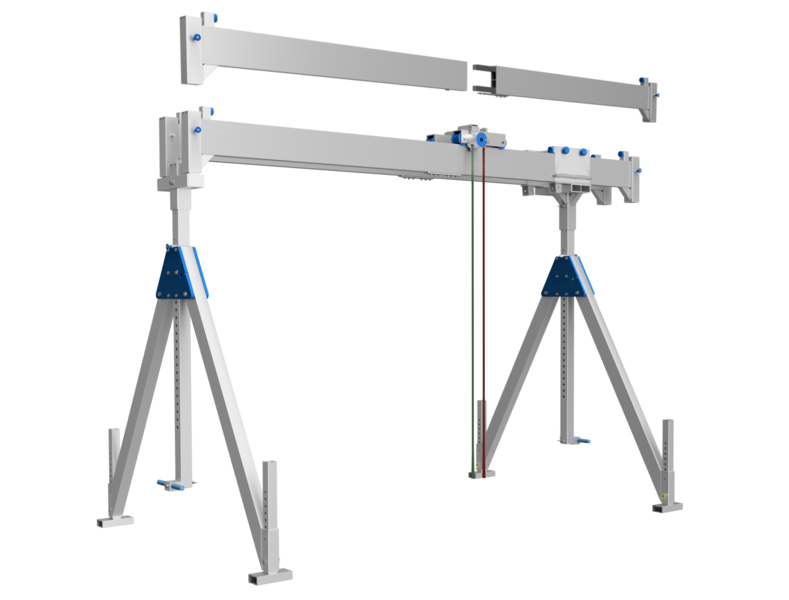 Bockkran 1500 kg i aluminium