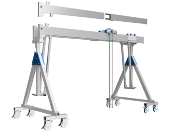 Bockkran 1000 kg Flyttbar i aluminium