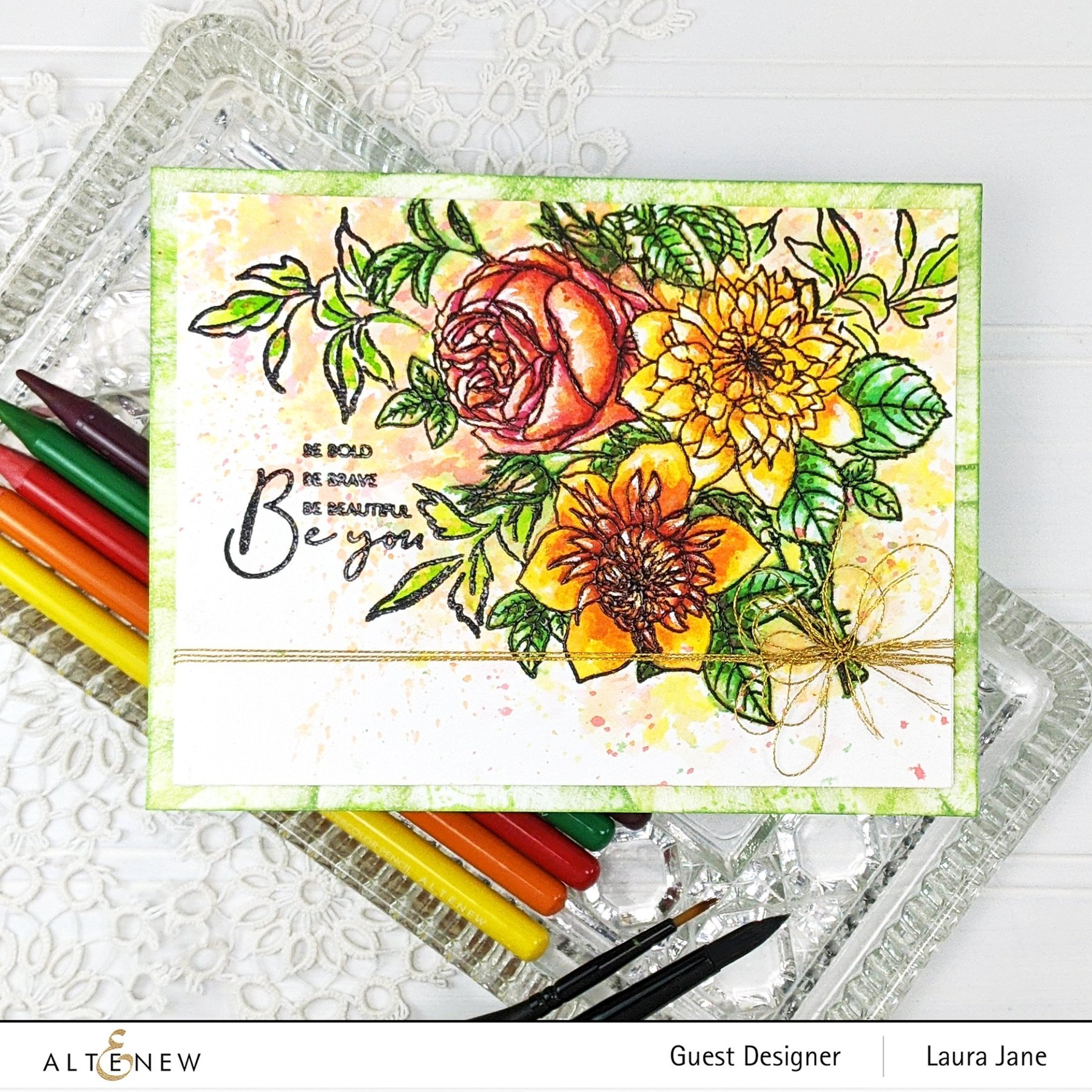 ALTENEW -Paint-A-Flower: Clematis Josephine Outline Stamp Set - 17