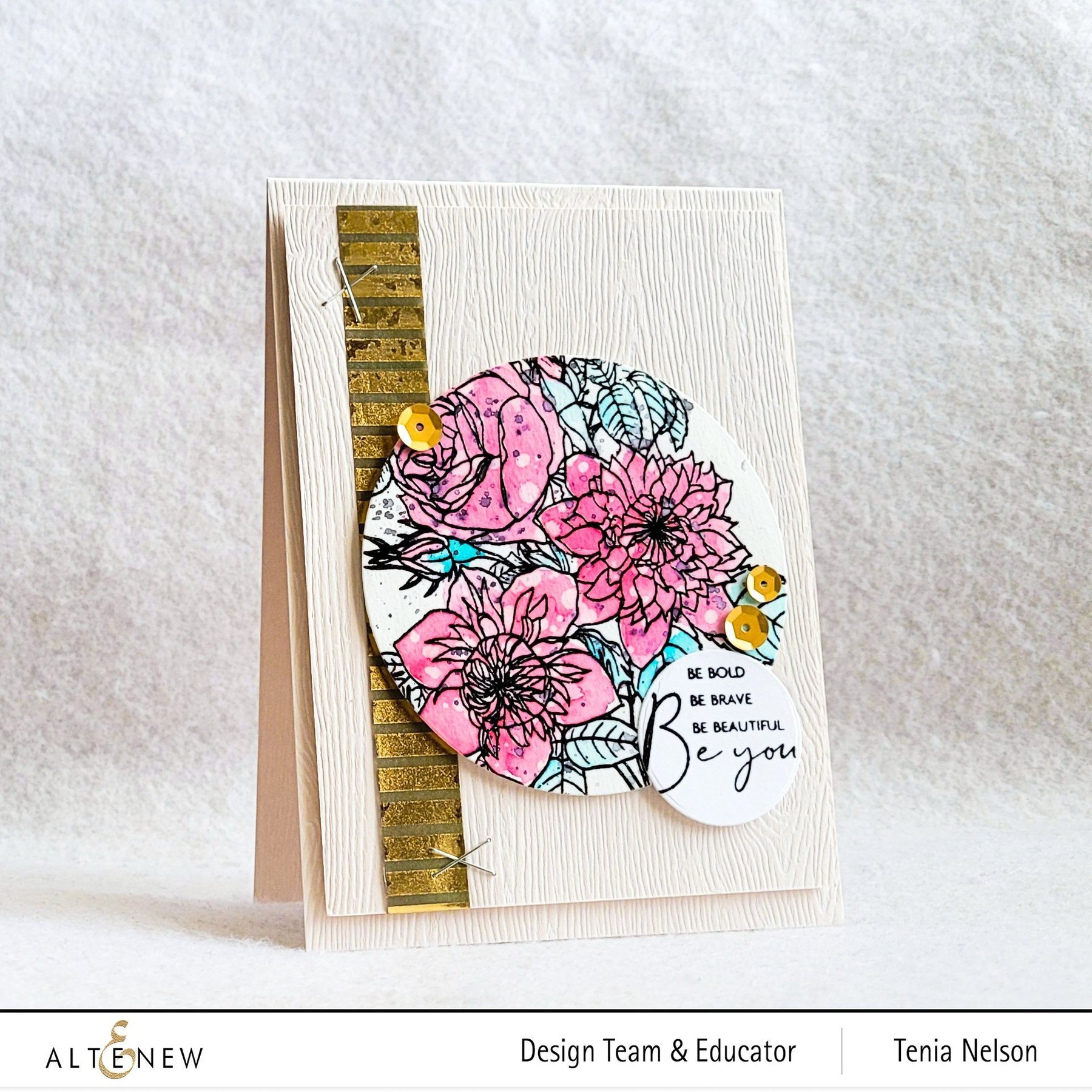 ALTENEW -Paint-A-Flower: Clematis Josephine Outline Stamp Set - 6