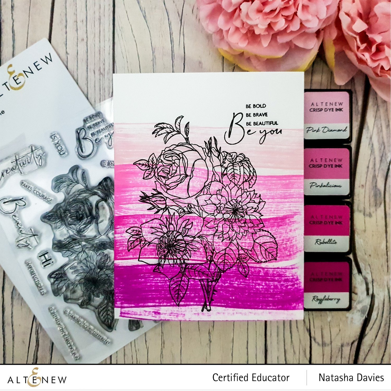 ALTENEW -Paint-A-Flower: Clematis Josephine Outline Stamp Set - 16
