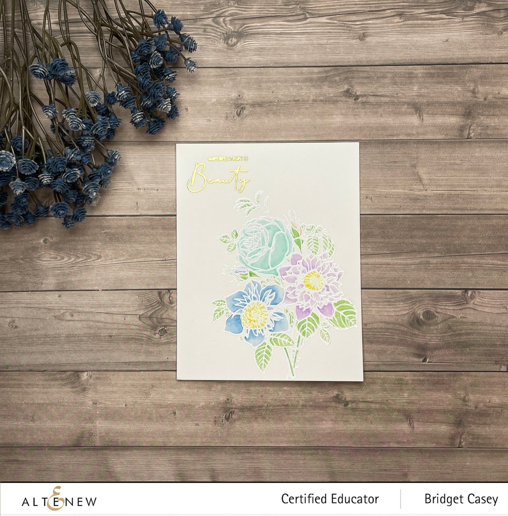 ALTENEW -Paint-A-Flower: Clematis Josephine Outline Stamp Set - 25