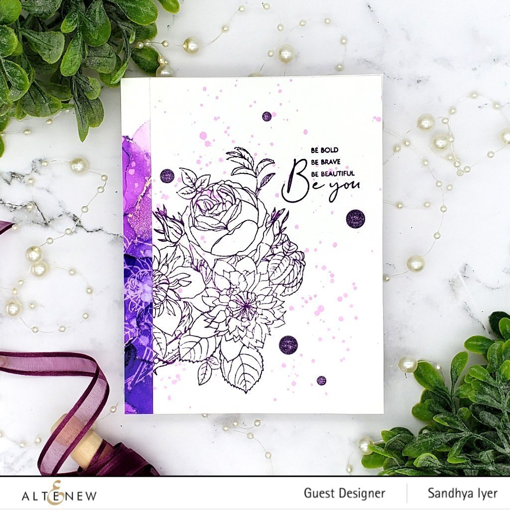 ALTENEW -Paint-A-Flower: Clematis Josephine Outline Stamp Set - 9