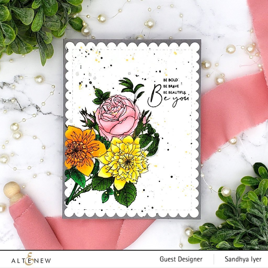 ALTENEW -Paint-A-Flower: Clematis Josephine Outline Stamp Set - 8