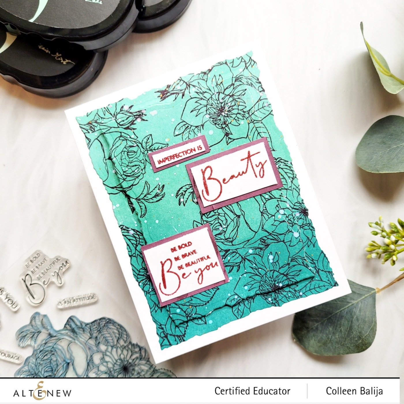 ALTENEW -Paint-A-Flower: Clematis Josephine Outline Stamp Set - 22