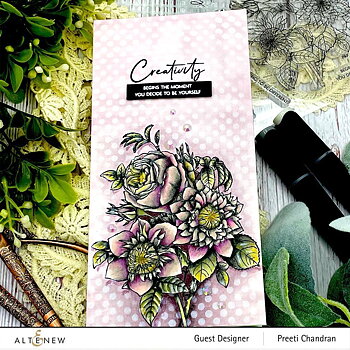 ALTENEW -Paint-A-Flower: Clematis Josephine Outline Stamp Set